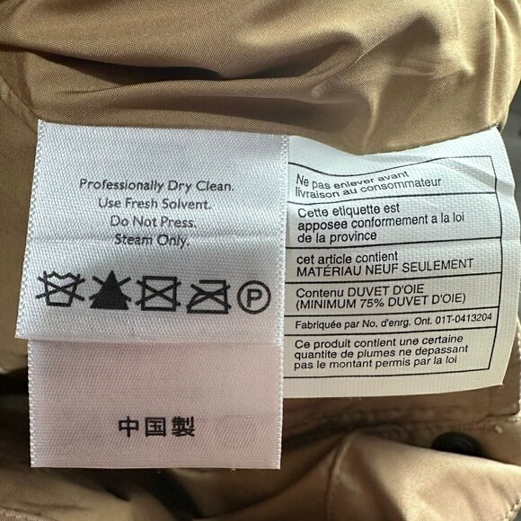 Eddie Bauer Down Vest Size M Goose Down Zip Puffer Vest Gold - Picture 5 of 7